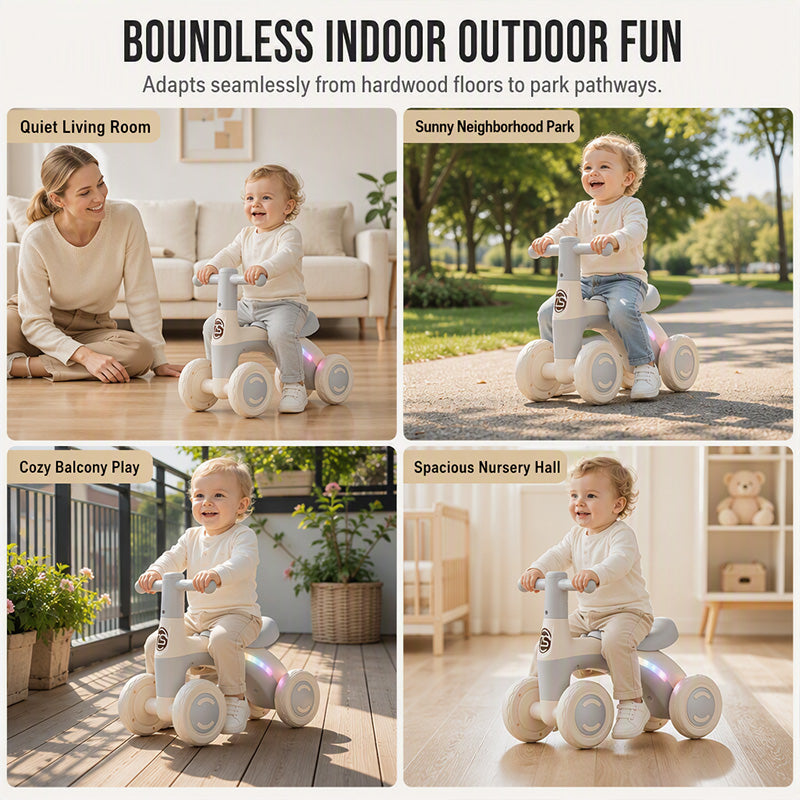 📢📢50% OFF !! ⏰Baby Toddler Balance Bike with Music & Lights