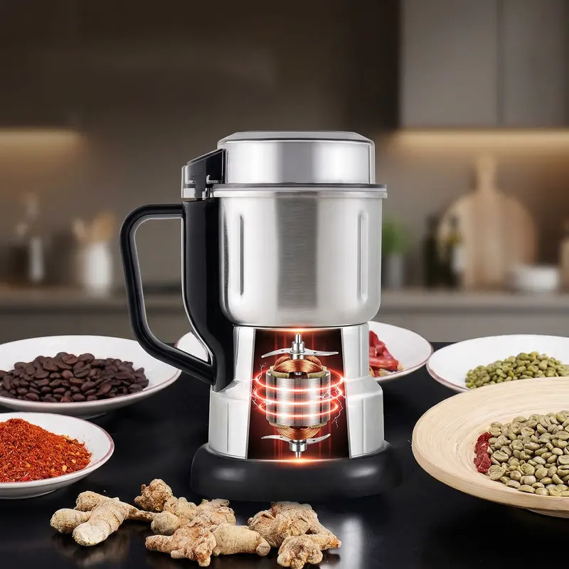 ⏳Limited-time 49% off💥Electric Grinder — Stainless Steel, Coffee Beans, Spices, Nuts & Herbs