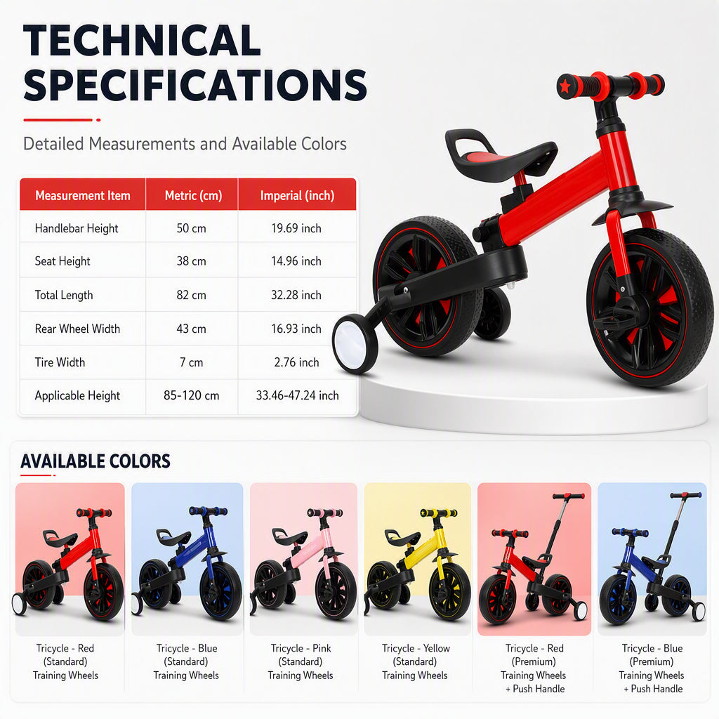 🚲 50% OFF NOW! 🌈 3-in-1 Tricycle & Balance Bike for Kids – Playful, Stable & Adaptable 👶✨