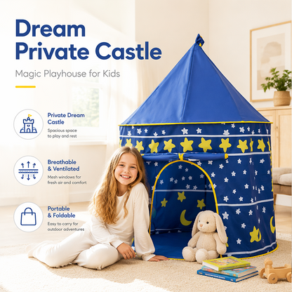 Kids Play Tent With Roll-up Door 
