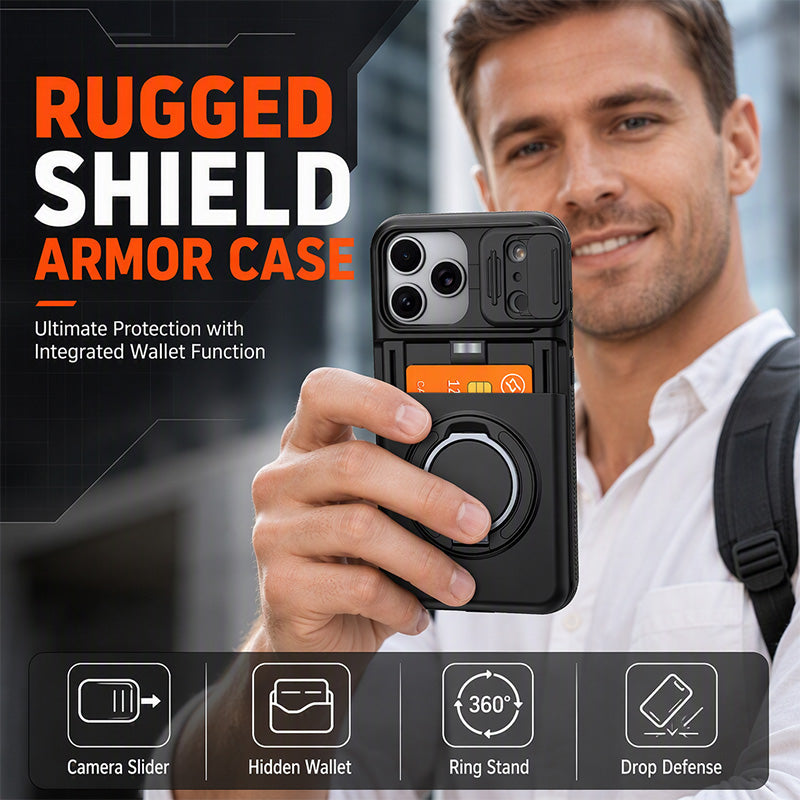 📱 2-in-1 Shockproof IPhone Case with Card Holder