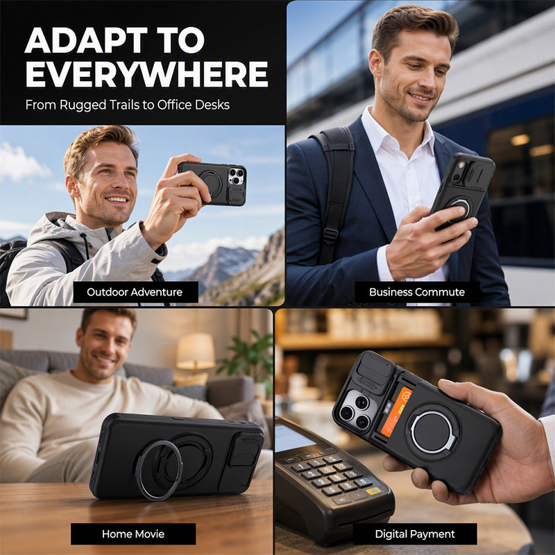 📱 2-in-1 Shockproof IPhone Case with Card Holder