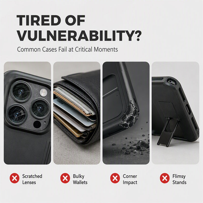 📱 2-in-1 Shockproof IPhone Case with Card Holder