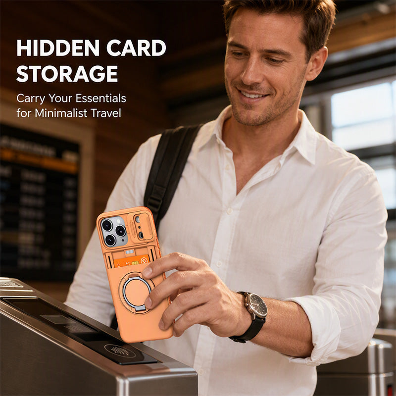 📱 2-in-1 Shockproof IPhone Case with Card Holder