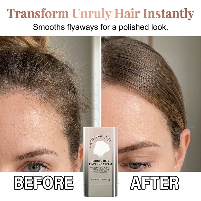 ✨💇‍♀️ Portable Hair Finishing Stick with Comb – Flyaway Smoothing & Baby Hair Styler