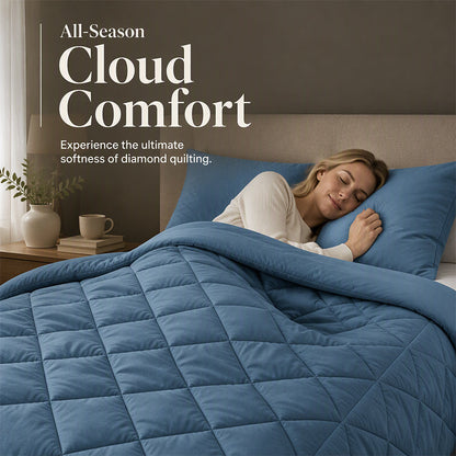 ⏳LIMITED-TIME 50% OFF! 💐3-Piece Quilted Comforter Set with Shams⏰