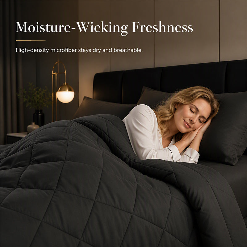 ⏳LIMITED-TIME 50% OFF! 💐3-Piece Quilted Comforter Set with Shams⏰