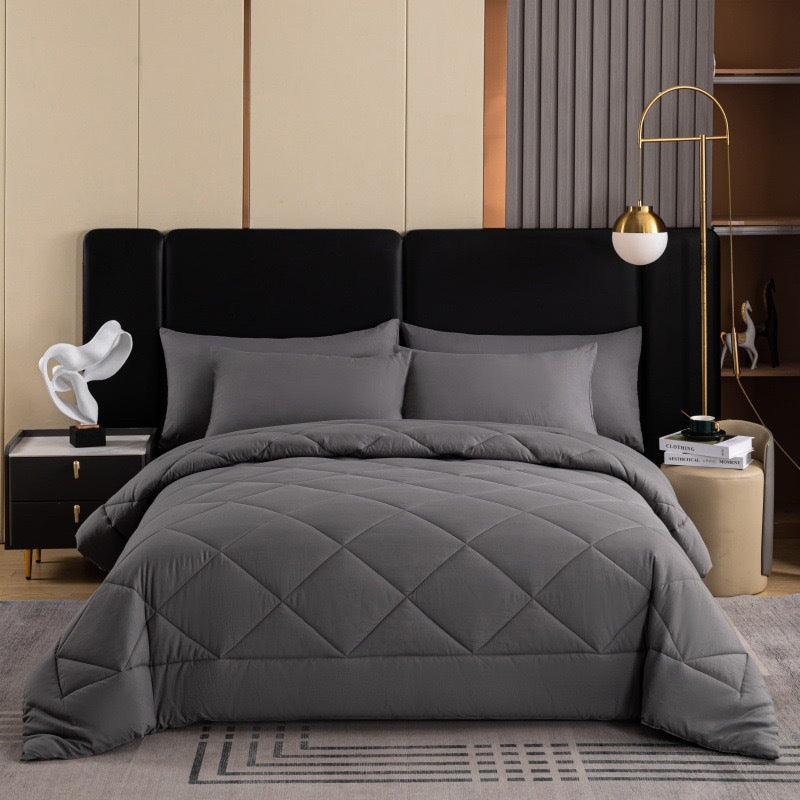 ⏳LIMITED-TIME 50% OFF! 💐3-Piece Quilted Comforter Set with Shams⏰