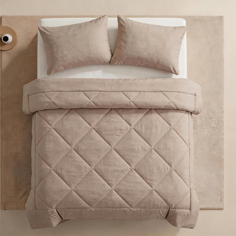 ⏳LIMITED-TIME 50% OFF! 💐3-Piece Quilted Comforter Set with Shams⏰