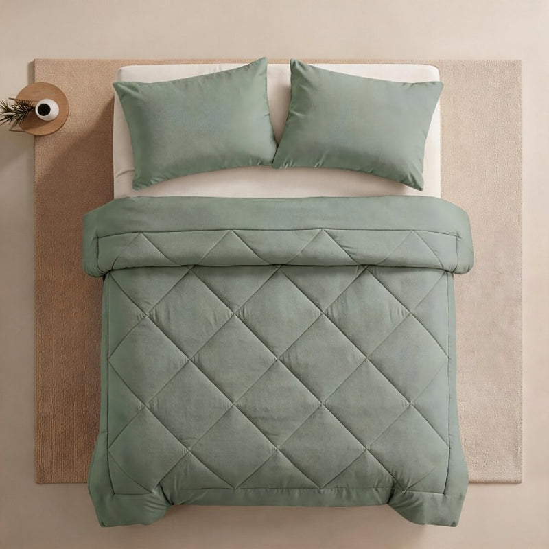 ⏳LIMITED-TIME 50% OFF! 💐3-Piece Quilted Comforter Set with Shams⏰
