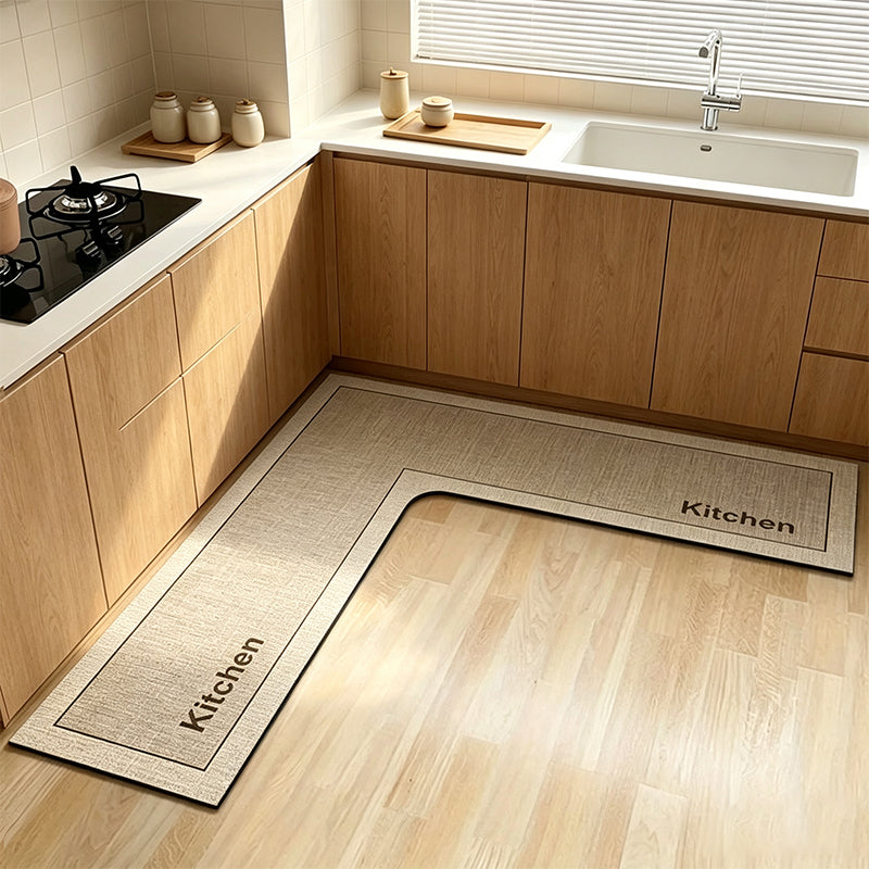 📢📢50% OFF !! ⏰Quick-Dry Kitchen Mat – L-shape diatomite, absorbs water & oil, non-slip. Keeps kitchen dry & safe! 🛡️✅