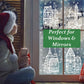 🎄50% OFF NOW! Christmas Village Window Cling Set‑ White Xmas Town Scene Static Window Decals, Snowflake House Reusable Stickers for Holiday Glass Decor, Home & Shop Christmas Ornaments