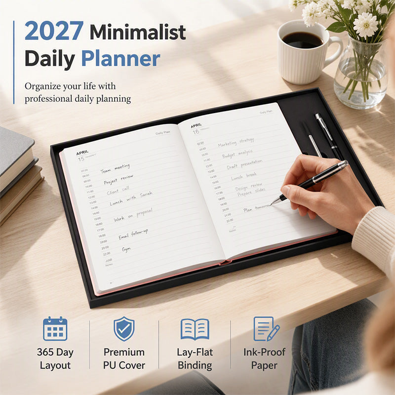 📘✨2027 Minimalist Daily Planner Notebook