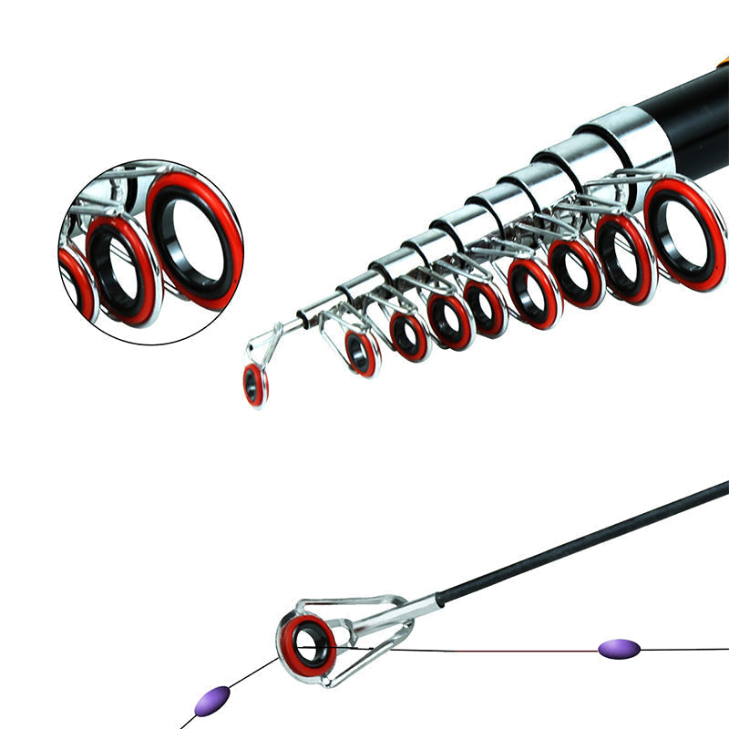 🎣 Complete Travel Fishing Gear Set‑Telescopic Fiberglass Rod with Storage Bag 🎒
