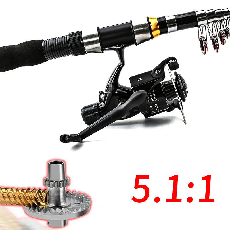 🎣 Complete Travel Fishing Gear Set‑Telescopic Fiberglass Rod with Storage Bag 🎒
