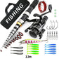 🎣 Complete Travel Fishing Gear Set‑Telescopic Fiberglass Rod with Storage Bag 🎒