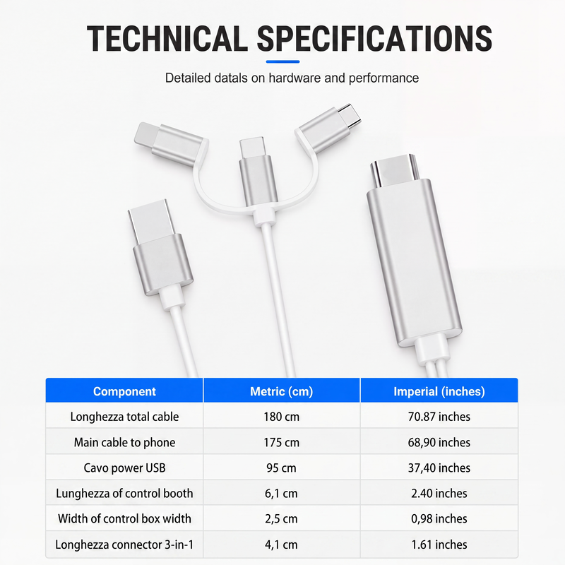 3-in-1 Phone to HDMI Cable