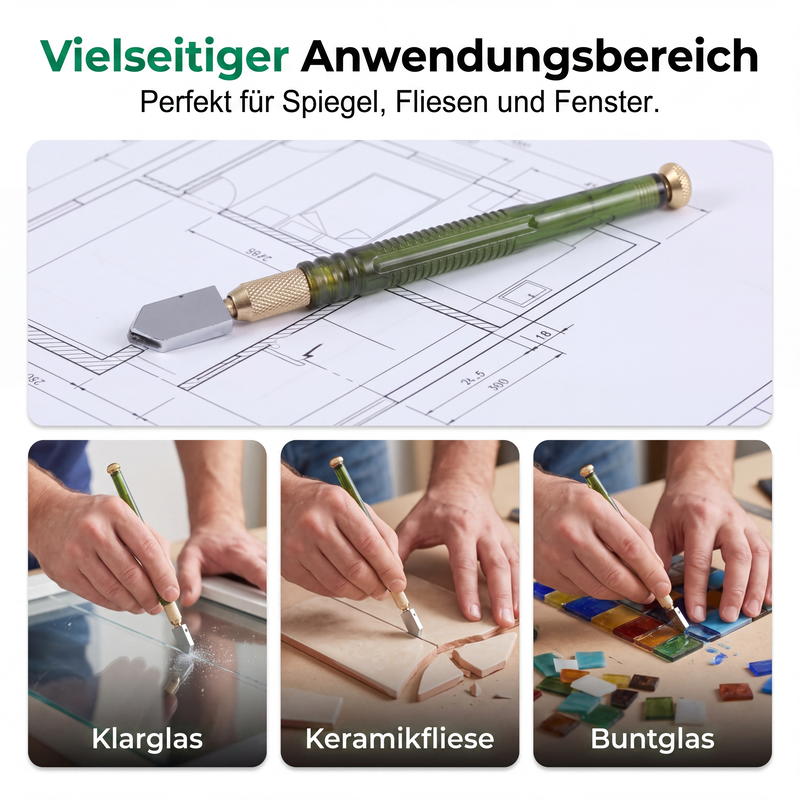⏳🔥LIMITED-TIME 50% OFF!💎 Professional glass cutter with a scoring wheel for glass and ceramic tiles