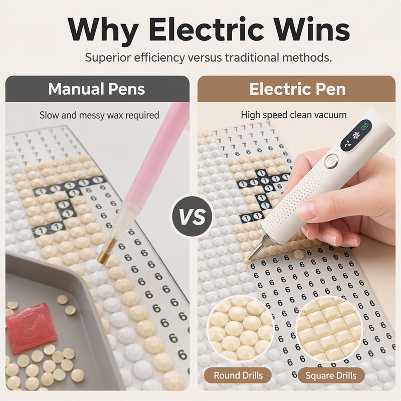 ⏳Limited-time 50% off⏰Rechargeable Electric Diamond Pen – Precise, Comfortable, Time‑Saving✏️🧲💎