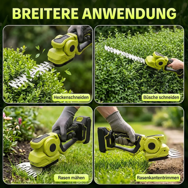 🌿 Save 50%! 🔋 2-in-1 Grass & Hedge Trimmer – Cordless, 2 batteries & lightweight ✨