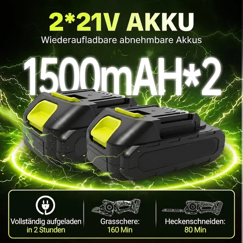 🌿 Save 50%! 🔋 2-in-1 Grass & Hedge Trimmer – Cordless, 2 batteries & lightweight ✨