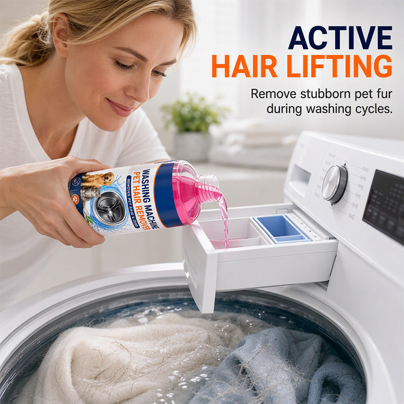 🐾50% OFF NOW! Washing Machine Deep Cleaner for Pet Hair‑4-in-1 Laundry Care Liquid, Remove Pet Fur, Sanitize Drum & Eliminate Odor for Pet Owners