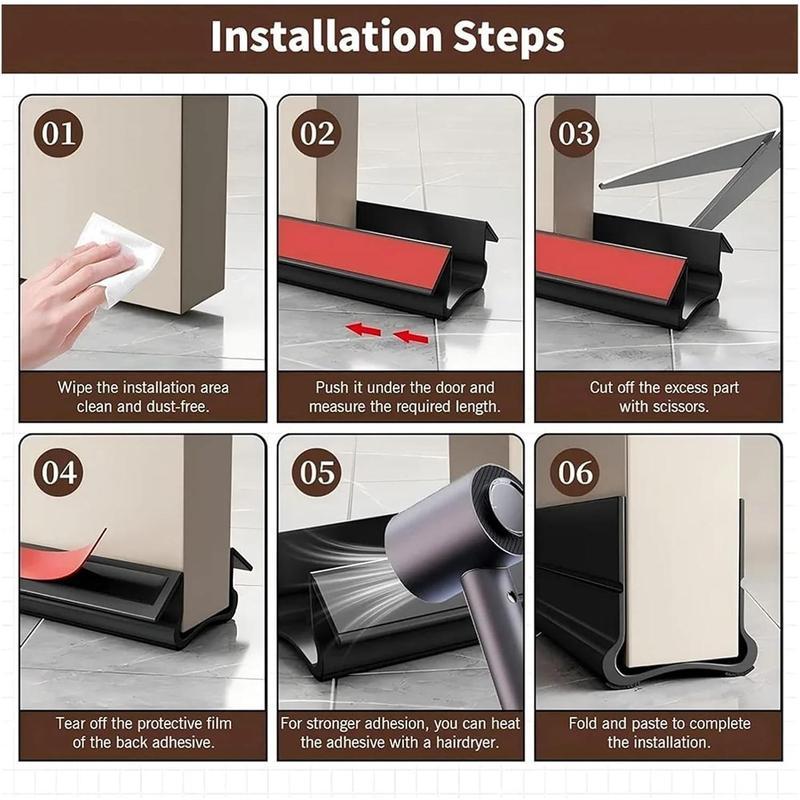 Under Door Silent Draft Stopper