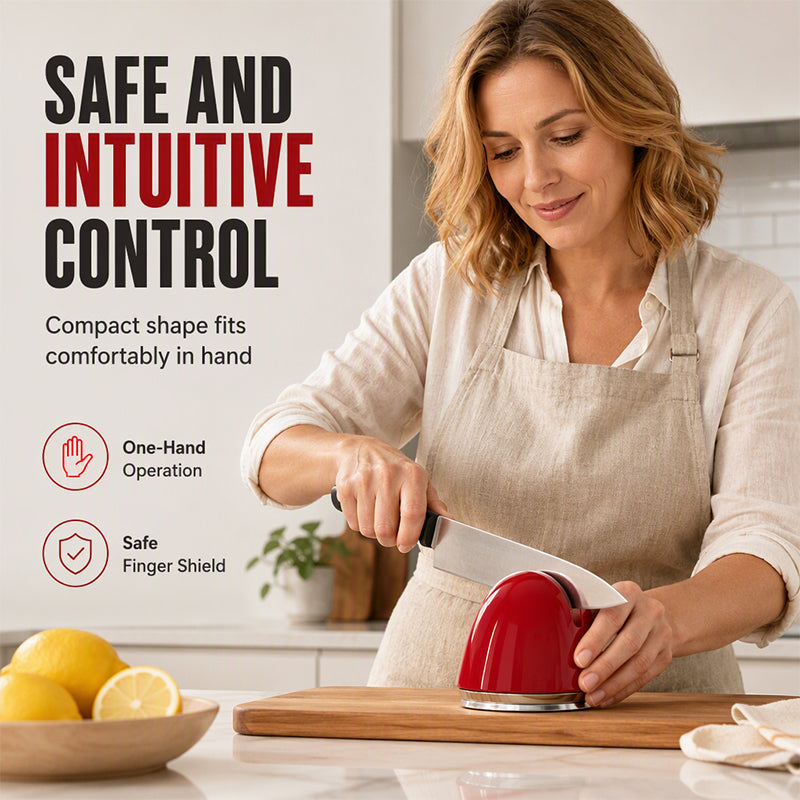 🥳2026 NEW ARRIVAL🥳🔥OVER 50,000 SOLD! 🔪Manual knife sharpener with suction cup, stays firmly in place on any surface. Sharpens kitchen knives quickly – simple and safe for home use
