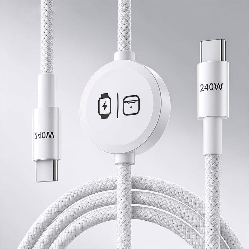 📱⌚ Multi-Device Fast Charging Cable – Snap-On Watch Charger & USB-C Power