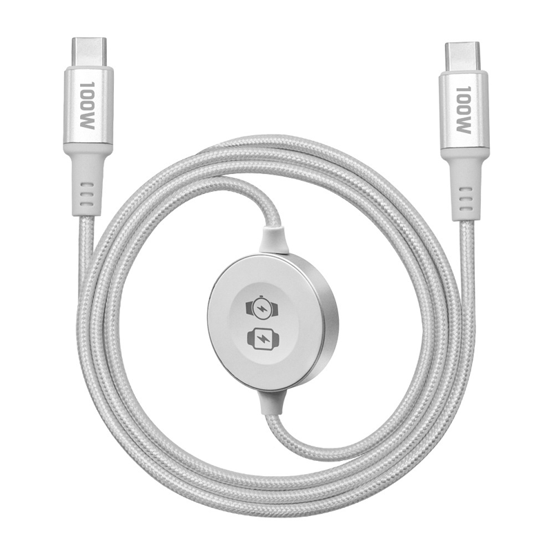 📱⌚ Multi-Device Fast Charging Cable – Snap-On Watch Charger & USB-C Power