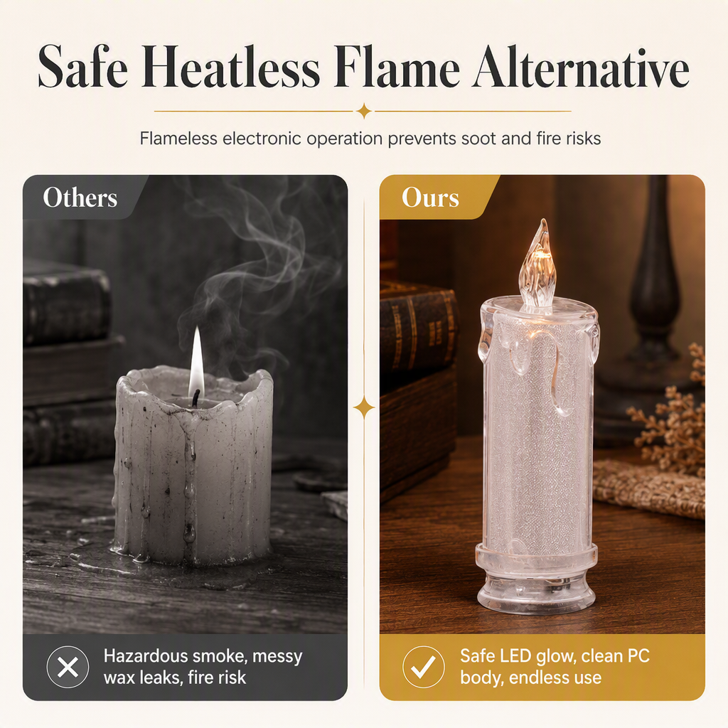 ⏳Limited-time 50% off⏰Glowing LED Electronic Candle Night Light🕯️💡