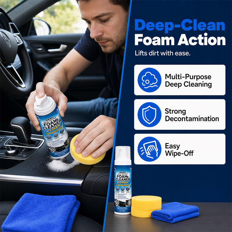 Multi-Functional Foam Cleaner for Car Interior Leather and Vinyl Restorer 50ml