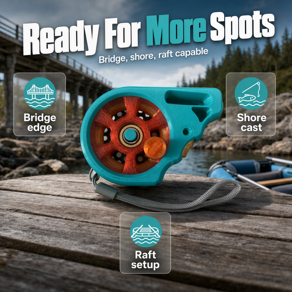 Portable Rodless Pocket Fishing Reel Device
