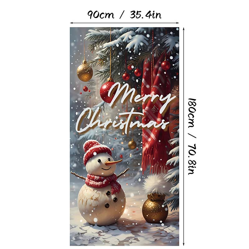 🎅 LIMITED‑TIME 50% OFF! 🎄 Christmas Door Cover For Instant Holiday Decor – Festive Artwork, Reusable Polyester & Easy Hang ⛄