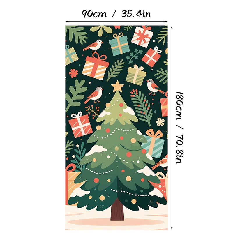 🎅 LIMITED‑TIME 50% OFF! 🎄 Christmas Door Cover For Instant Holiday Decor – Festive Artwork, Reusable Polyester & Easy Hang ⛄