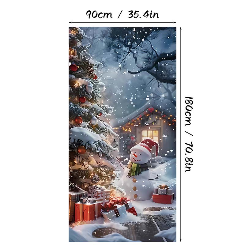🎅 LIMITED‑TIME 50% OFF! 🎄 Christmas Door Cover For Instant Holiday Decor – Festive Artwork, Reusable Polyester & Easy Hang ⛄