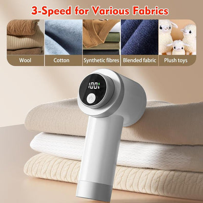 📢📢50% OFF !! ⏰Rechargeable Fabric Shaver and Lint Remover with Digital Display Electric Fuzz Pill Trimmer for Clothes