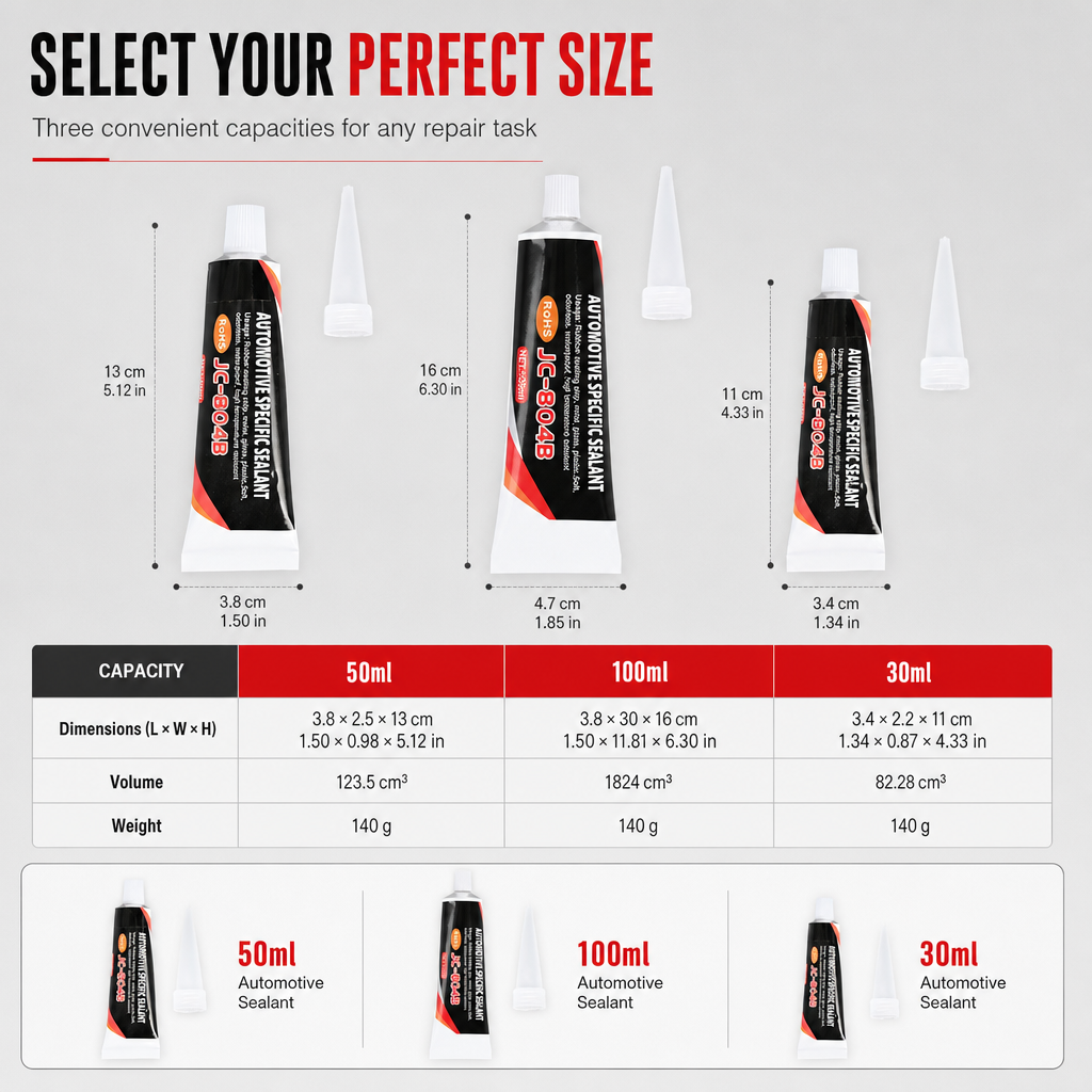 🚘 Automotive Silicone Sealant | 30–100ml