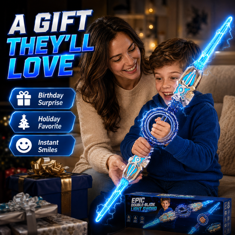 🎄🎁Christmas Special: 50% OFF!🏆Rechargeable Double-Blade Light Up Sword