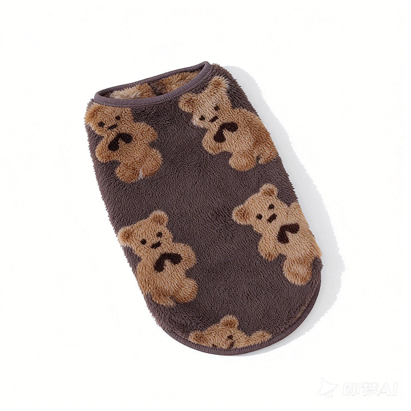 🐻 Plush-Lined Pet Vest | S–8XL Winter Layer