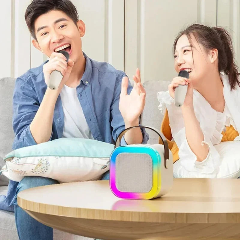 🎤 50% OFF | Mini Bluetooth Karaoke Machine – Wireless Mic & Dancing LED Lights