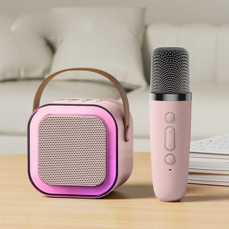 🎤 50% OFF | Mini Bluetooth Karaoke Machine – Wireless Mic & Dancing LED Lights
