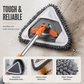 🧹 50% OFF NOW! 🎁 Triangular Cleaning Mop with Extendable Pole – 360° swivel, washable pads & lightweight