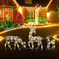 LED Christmas Reindeer Set with Bow – Decorative Reindeer Family for Indoor and Outdoor