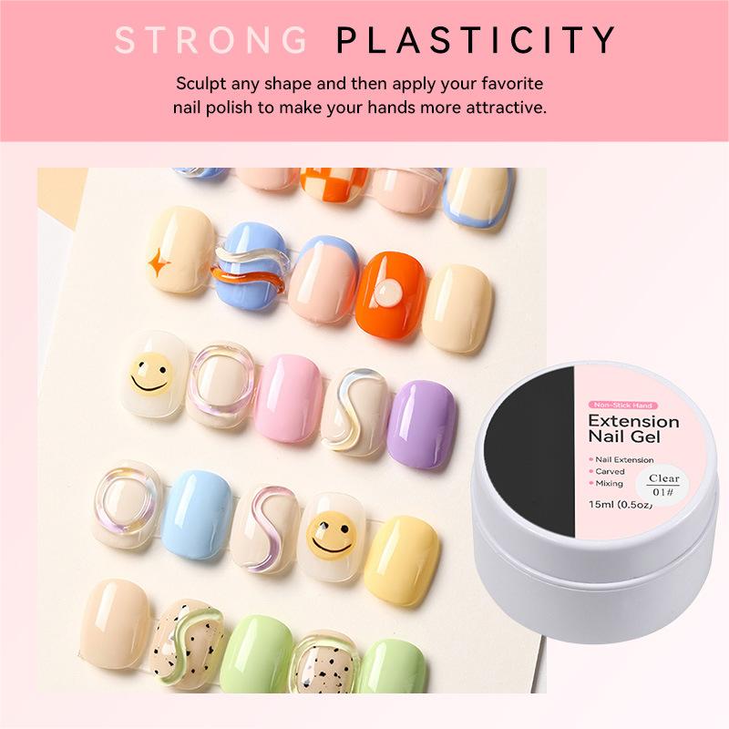 Solid Nail Extension Builder Gel – Sculpt & Shape, 15 ml