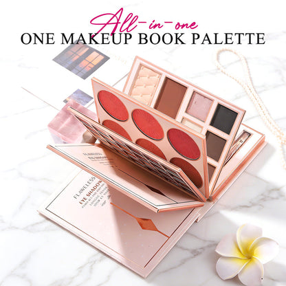 💄50% OFF NOW! All-in-One Makeup Book Palette – Multi Layer Eyeshadow Blush Contour Highlight Makeup Kit, Portable Foldable Makeup Book for Daily & Party Makeup
