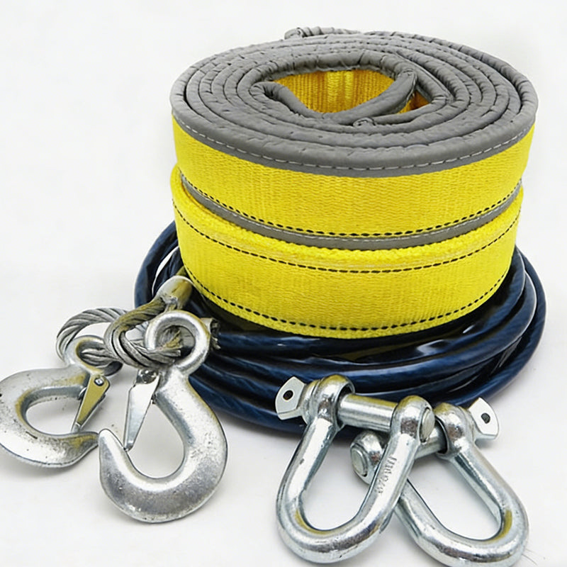 📢📢50% OFF !! ⏰8-Ton Tow Rope with U-Shackle Hooks