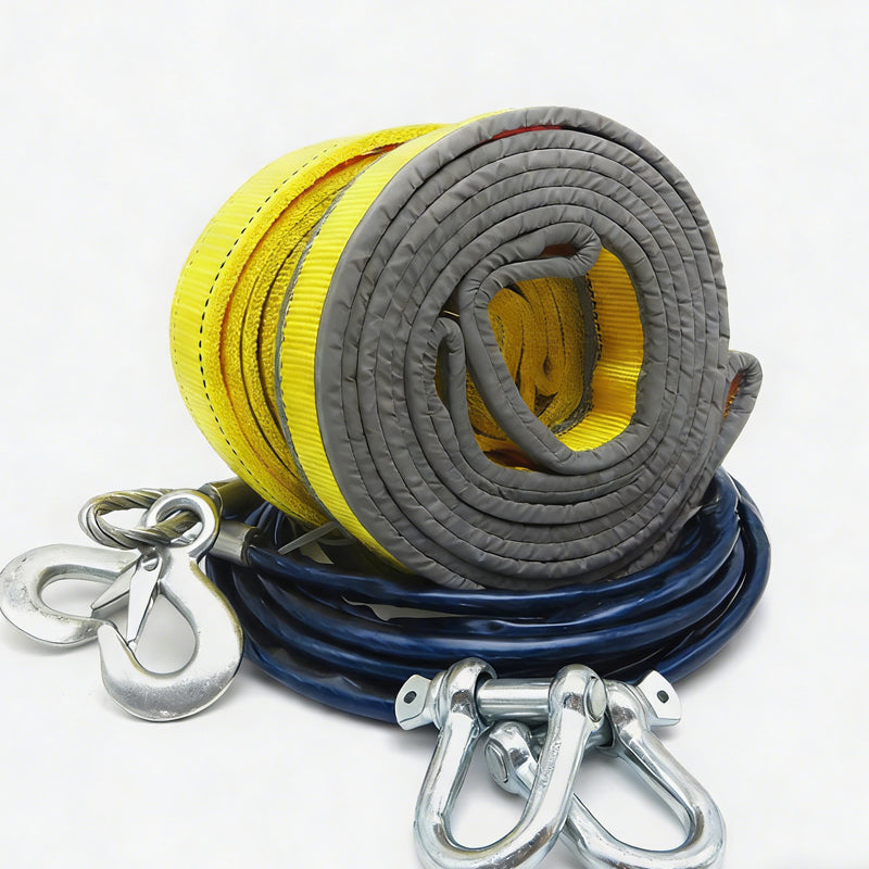 📢📢50% OFF !! ⏰8-Ton Tow Rope with U-Shackle Hooks