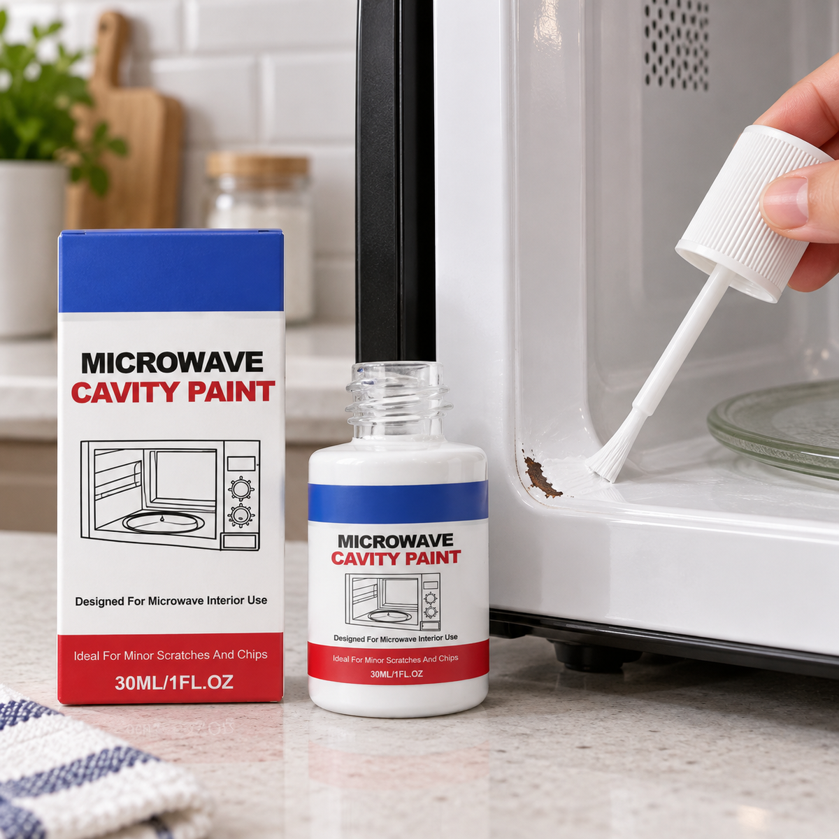 🛠️ Microwave Cavity Touch-Up Paint | White 30ml