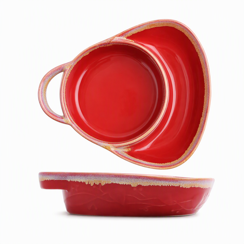 🍽️ LIMITED-TIME 50% OFF! ✨ Retro Ceramic Divided Baking Dish – Vintage Style, Heat Safe, Easy Carry 🥣